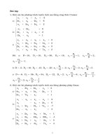 CHƯƠNG 2:  HỆ PHƯƠNG TRÌNH TUYẾN TÍNH (LỜI GIẢI)