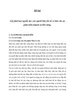 lấy phát huy nguồn lực con người làm cơ bản cho phát triển nhanh và bền vững