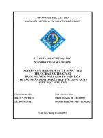 NGHIÊN cứu HIỆU QUẢ xử lý nước THẢI THUỐC BẢO VỆ THỰC VẬT BẰNG PHƯƠNG PHÁP KEO TỤ ĐIỆN HÓA VỚI TÁC NHÂN FENTON KẾT HỢP VỚI LỒNG QUAY SINH HỌC HIẾU KHÍ