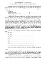 Chương trình chi tiết lễ khai mạc Tuần lễ học tập suốt đời