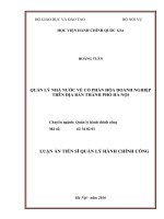 Quản lý nhà nước về cổ phần hóa doanh nghiệp trên địa bàn thành phố hà nội
