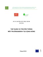 Sổ tay hướng dẫn thực hành tập huấn và truyền thông môi trường  BDKH tại cộng đồng  phần 1
