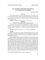 Các nguyên lí toán học quan trọng của thị trường tài chính