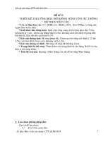 ĐỒ ÁN ĐƯỜNG HẦM  GIAO THÔNG THI CÔNGBẬC DƯỚI f=7, RMR 61