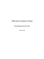 Child Labor in Transition in Vietnam Eric Edmonds and Carrie Turk