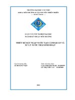 THIẾT kế đất NGẬP nƣớc tạo CẢNH QUAN và xử lý nước thải sinh hoạt