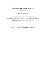 HOÀN THIỆN HOẠT ĐỘNG đảm bảo TIỀN VAY BẰNG bất ĐỘNG sản tại NGÂN HÀNG THƯƠNG mại cổ PHẦN á CHÂU CHI NHÁNH DUYÊN hải 