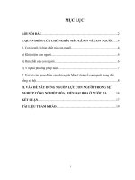 Xây dựng nguồn lực con người trong sự nghiệp công nghiệp hóa hiện đại hóa