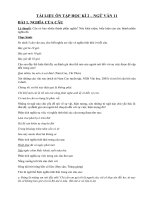 ĐỌC - HIỂU, CÁC BÀI NLVH 11- HK2