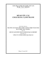 Mẫu Hồ sơ yêu cầu phần thô và hoàn thiện ngoài nhà 8 căn biệt thự