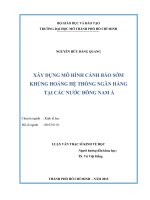 xây dựng mô hình cảnh báo sớm khủng hoảng hệ thống ngân hàng tại các nước đông nam á 