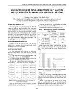 ảnh hưởng của độ cứng liên kết đến sự phân bố lại nội lực trong kết cấu liên hợp 