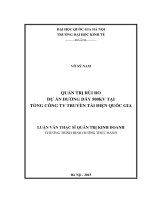 Quản trị rủi ro dự án đường dây 500KV tại tổng công ty truyền tải điện quốc gia 