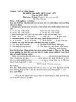 Đề thi GVG cấp trường