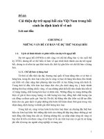 Cải thiện dự trữ ngoại hối của việt nam trong bối cảnh ổn định kinh tế vĩ mô