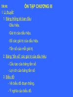 ôn tâp chương 3 .Đại số 7- tiết 49