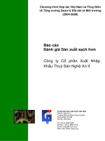 Báo cáo   Đánh giá Sản xuất sạch hơn Công  ty  C ổ  phần  Xuất  Nhập  Khẩu Thuỷ Sản Nghệ An II