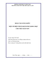 Một số biện pháp khám phá khoa học cho trẻ mầm non 