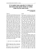 Từ tự nhiên thần luận đến tư tưởng về nhà nước pháp quyền trong tư tưởng chính trị của john locke