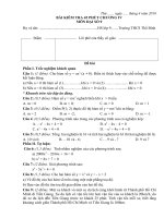 Đề kiểm tra 45 phút chương IV