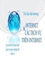 INTERNET VÀ CÁC DỊCH VỤ TRÊN INTERNET