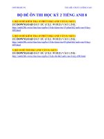 BỘ ĐỀ ÔN THI HK2 TIẾNG ANH 8