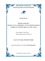 mối quan hệ giữa chi đầu tư của chính phủ và tăng trưởng kinh tế   nghiên cứu trường hợp các nước asean  