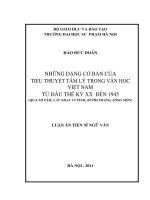 Những dạng cơ bản của tiểu thuyết tâm lý trong văn học việt nam từ đầu thế kỷ XX đến 1945 (qua tố tâm, lấy nhau vì tình, bướm trắng, sống mòn)