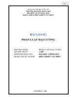 GIÁO TRÌNH PHÁP LUẬT ĐẠI CƯƠNG KHOA ĐIỀU KHIỂN TÀU BIỂN