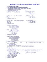 KIẾN THỨC CƠ BẢN TIẾNG ANH CHƯƠNG TRÌNH THCS