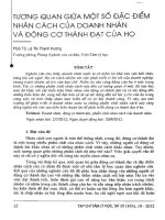 Tương quan giữa một số đặc điểm nhân cách của doanh nhân và động cơ thành đạt của họ   PGS TS  lê thị thanh hương