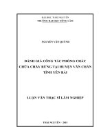Đánh giá công tác phòng cháy chữa cháy rừng tại huyện văn chấn tỉnh yên bái