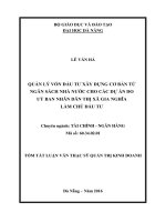 Quản lý vốn đầu tư xây dựng cơ bản từ ngân sách nhà nước cho các dự án do UBND thị xã gia nghĩa làm chủ đầu tư