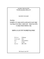 Nghiên cứu hội chứng hô hấp ở lợn thịt tại trại tân thái   đồng hỷ   thái nguyên và biện pháp phòng trị 