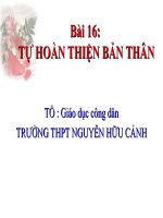 Bài 16. Tự hoàn thiện bản thân