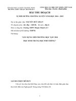 XÂY DỰNG MÔI TRƯỜNG HỌC TẬP CHO HỌC SINH TRUNG HỌC PHỔ THÔNG