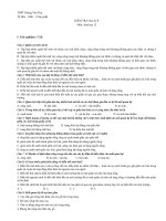 Đề thi học kì 2 môn sinh học 12 cơ bản