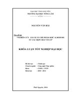 Nghiên cứu sản xuất chế phẩm khử aldehyde trong rượu từ một số hợp chất vô cơ 