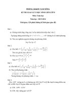 Đề thi HSG toán 8 huyện Tam Nông năm 2015-2016