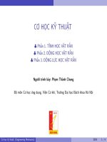 Bài giảng Cơ học kỹ thuật