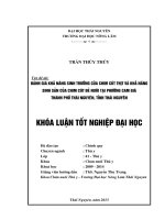 Đánh giá khả năng sinh trưởng của chim cút thịt và khả năng sinh sản của chim cút đẻ nuôi tại phường cam giá, thành phố thái nguyên, tỉnh thái nguyên 