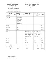 Đề thi HKII-Địa 7 đủ ma trận, đề, đáp án