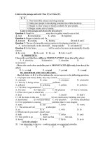 ĐỀ KT HKII ANH VĂN 7