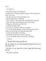 ĐỀ CƯƠNG SINH HỌC LỚP 7 HỌC KI II