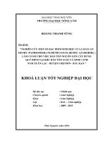 Nghiên cứu một số đặc điểm sinh học của loài lan henry làm cơ sở cho việc bảo tồn nguồn gen cây rừng quý hiếm tại khu bảo tồn loài và sinh cảnh nam xuân lạc   huyện chợ đồn   bắc kạn 