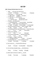 Trắc nghiệm và sửa lỗi câu Tiếng Anh 9