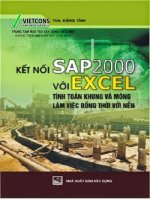 kết nối sap2000 với excel tính toán khung và móng làm việc đồng thời với nền - ths đặng tỉnh