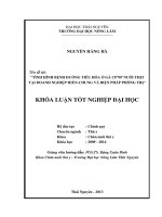 Tình hình bệnh đường tiêu hóa ở gà CP707 nuôi thịt tại doanh nghiệp hiền  chung và biện pháp phòng trị 