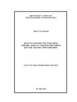 Quản lý giáo dục kỹ năng sống cho học sinh các trường phổ thông dân tộc nội trú tỉnh vĩnh phúc 