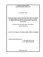 Đánh giá khả năng sinh trưởng một số giống và biện pháp kỹ thuật sản xuất rau cải bắp vụ đông xuân sớm tại quyết tiến   quản bạ   hà giang 
